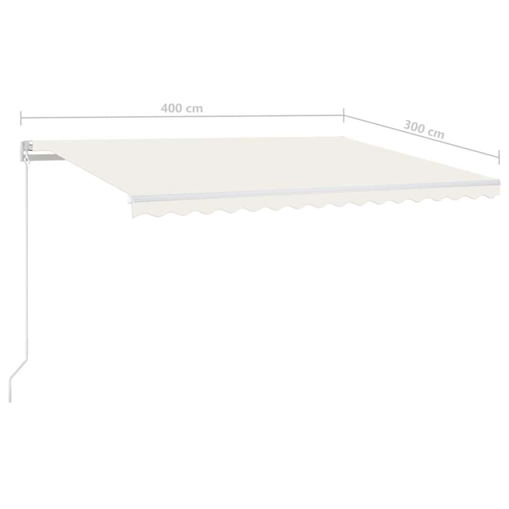 Retractable Awning | Cream | Powder-coated aluminium | 400 x 300 cm