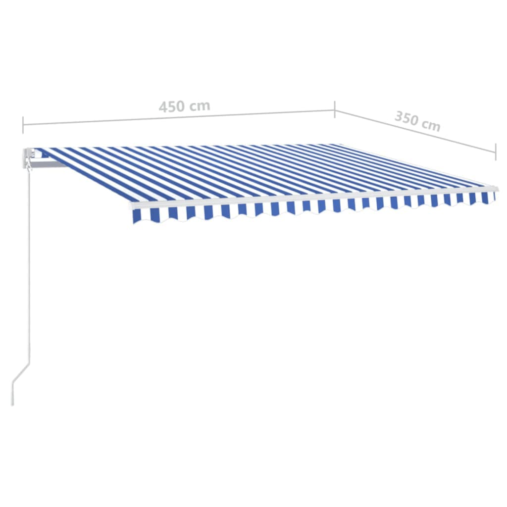 Retractable Awning | Blue and White