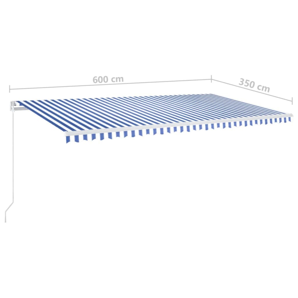 Retractable Awning | Blue and White