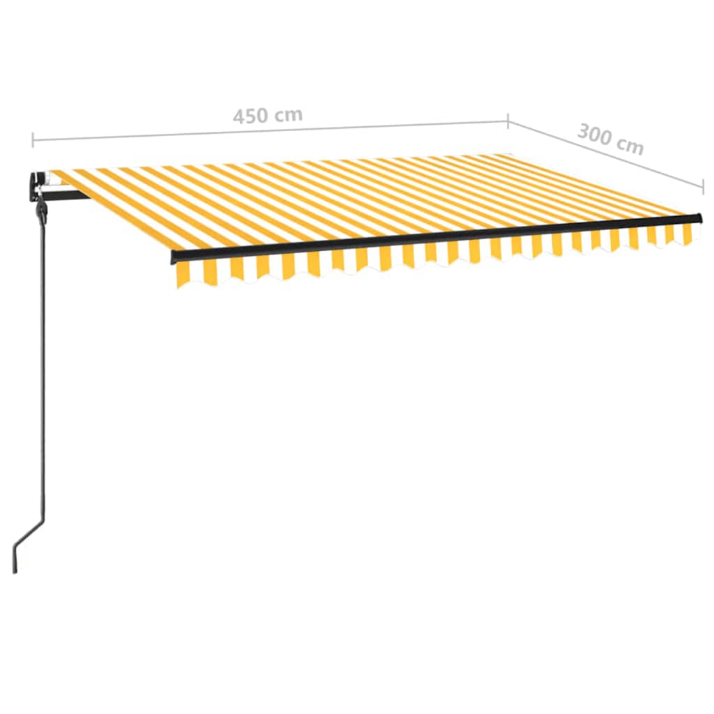 Retractable Awning | Yellow and White