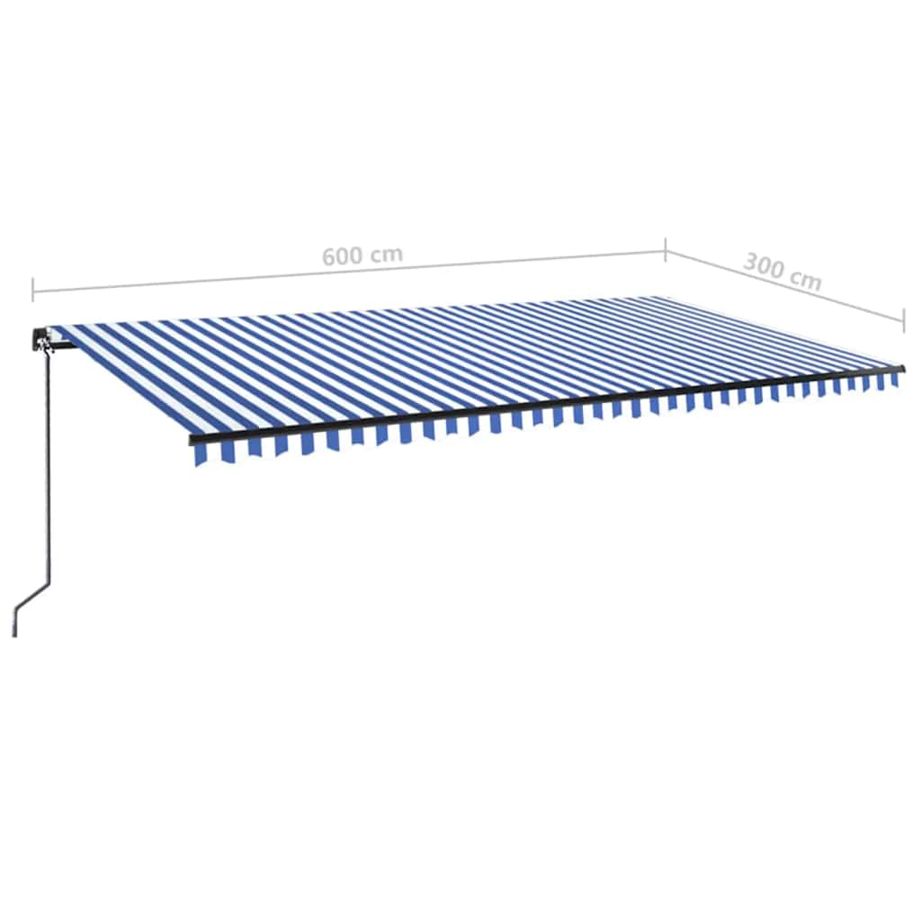 Retractable Awning | Blue and white