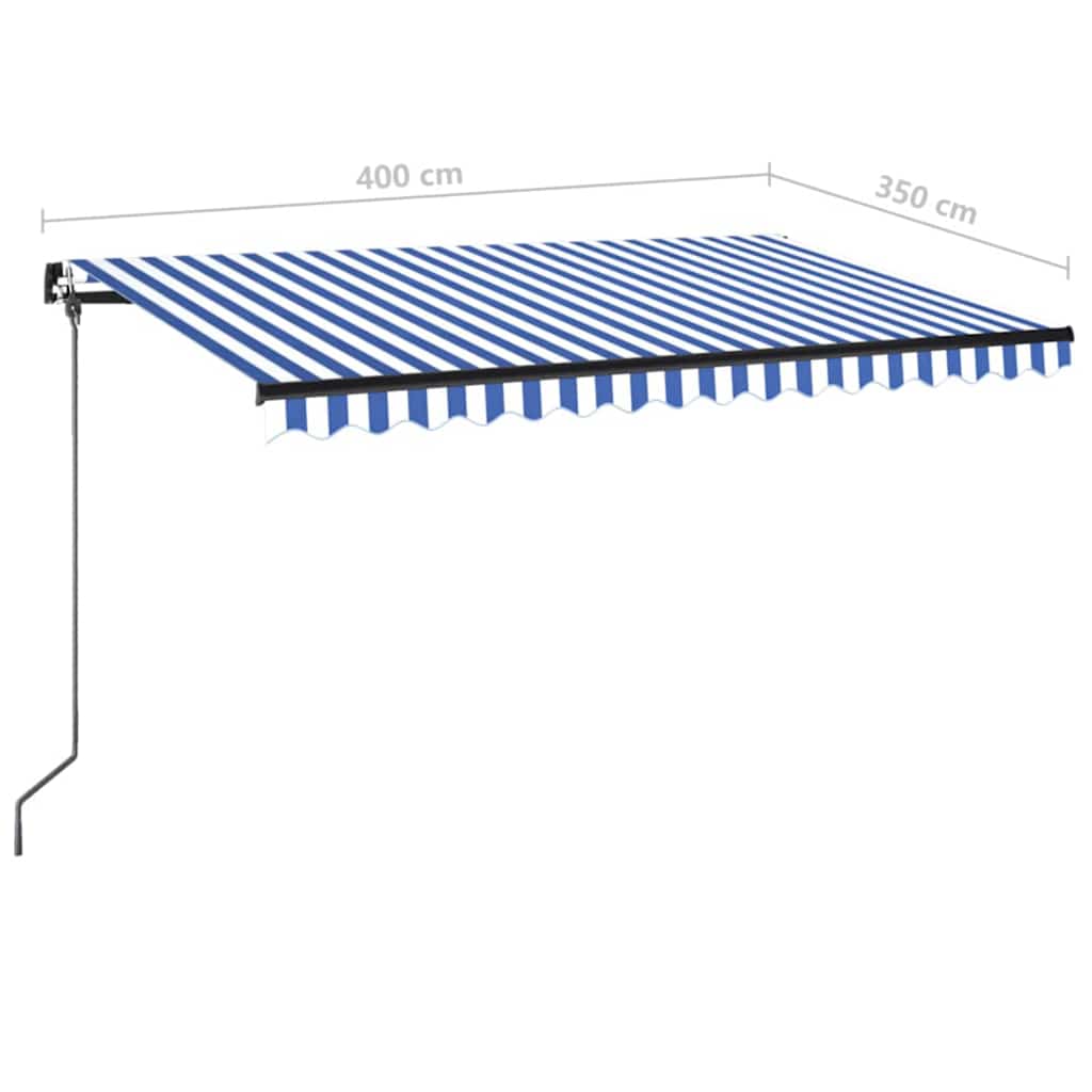 Retractable Awning | Blue and White