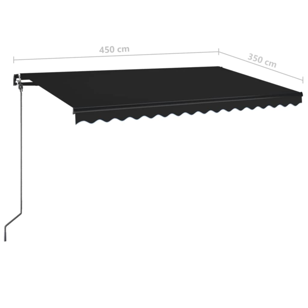 Retractable Awning | Anthracite | Powder-coated aluminium | 450 x 350 cm