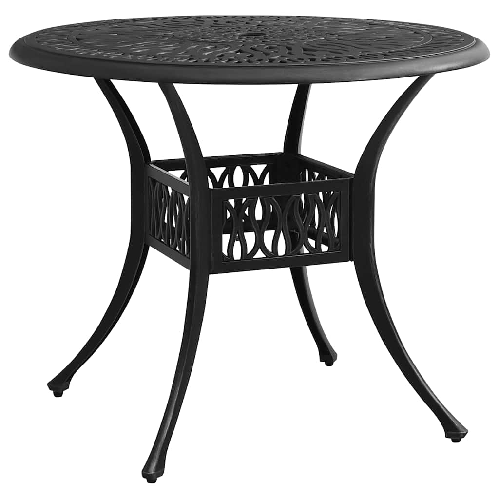 3 Piece Bistro Set Cast Aluminum Black