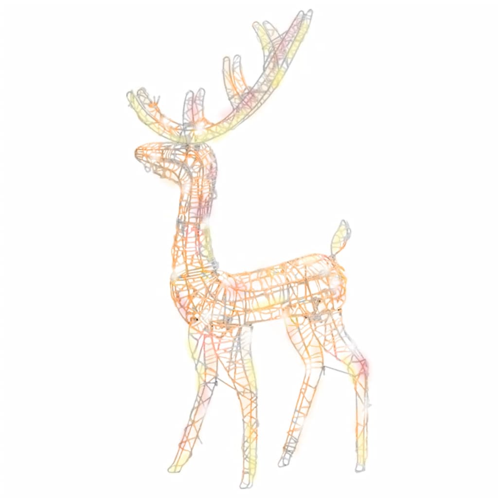 Acrylic Reindeer Christmas Decoration 140 LEDs 4 ft Colorful