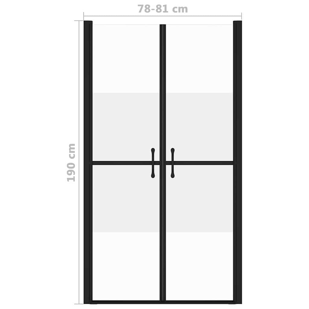 Shower Door Half Frosted ESG (78-81)x190 cm