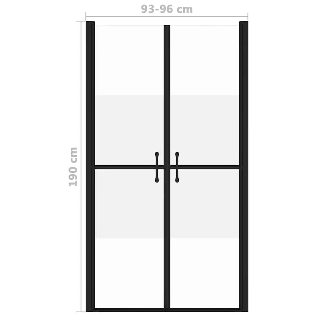 Shower Door Half Frosted ESG (93-96)x190 cm