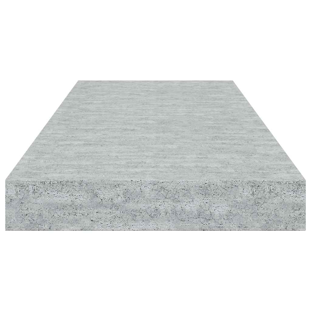 Wall Shelf | Set of 4 | Concrete Grey | Honeycomb MDF, Metal | Standard