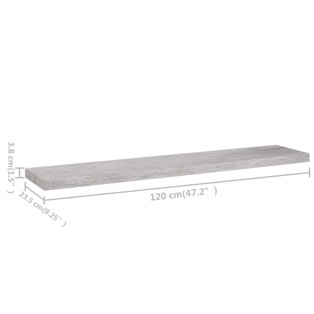 Wall Shelf Concrete grey Honeycomb MDF Wall mounting Wall Shelf