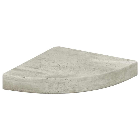Wall Corner Shelf | Concrete grey | Honeycomb MDF, metal | Small