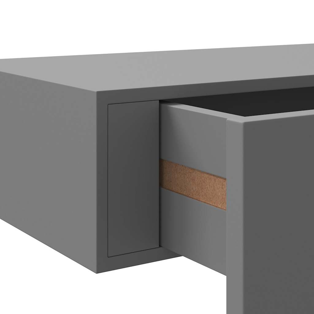 Wall-mounted Drawer Shelves 2 pcs Grey 40x23.5x10cm MDF