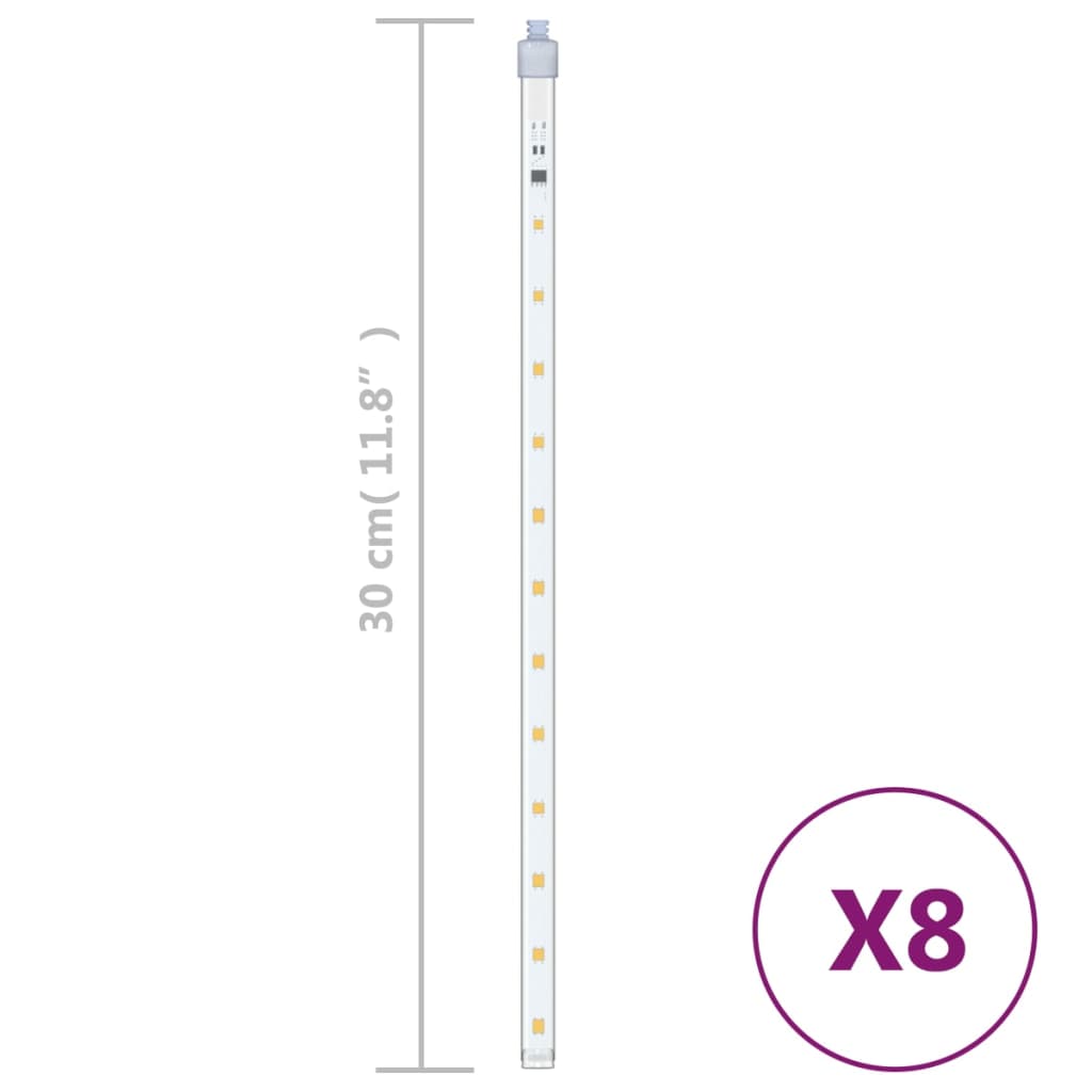 Meteor Light | Set of 8 | Warm White | Plastic | Medium