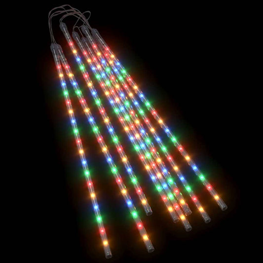 328558 vidaXL Meteor Lights 8 pcs 50 cm Colourful 288 LEDs Indoor Outdoor