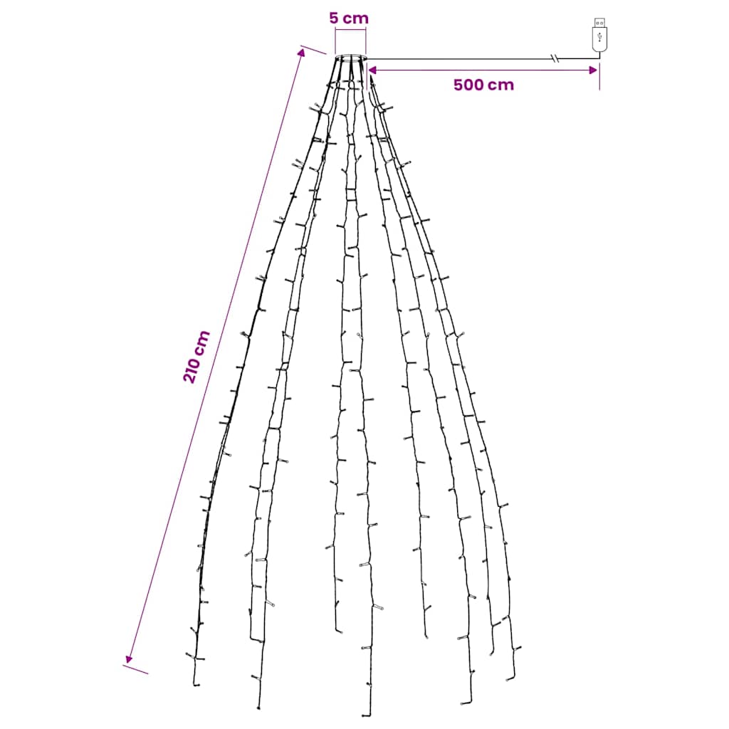 Tree Light | Colourful | PVC | Standard tree size | Lights | Tree Light