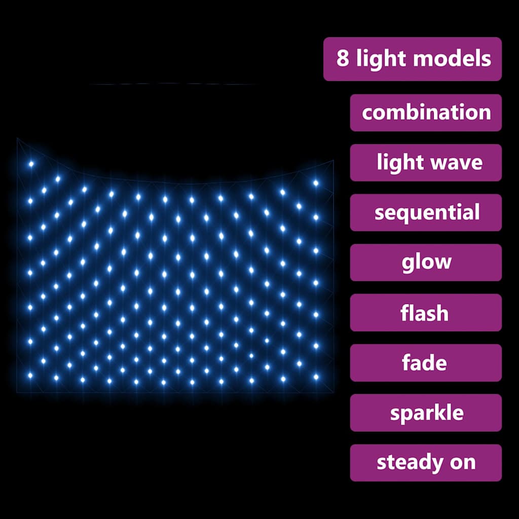 Christmas Net Light Blue 3x2 m 204 LED Indoor Outdoor