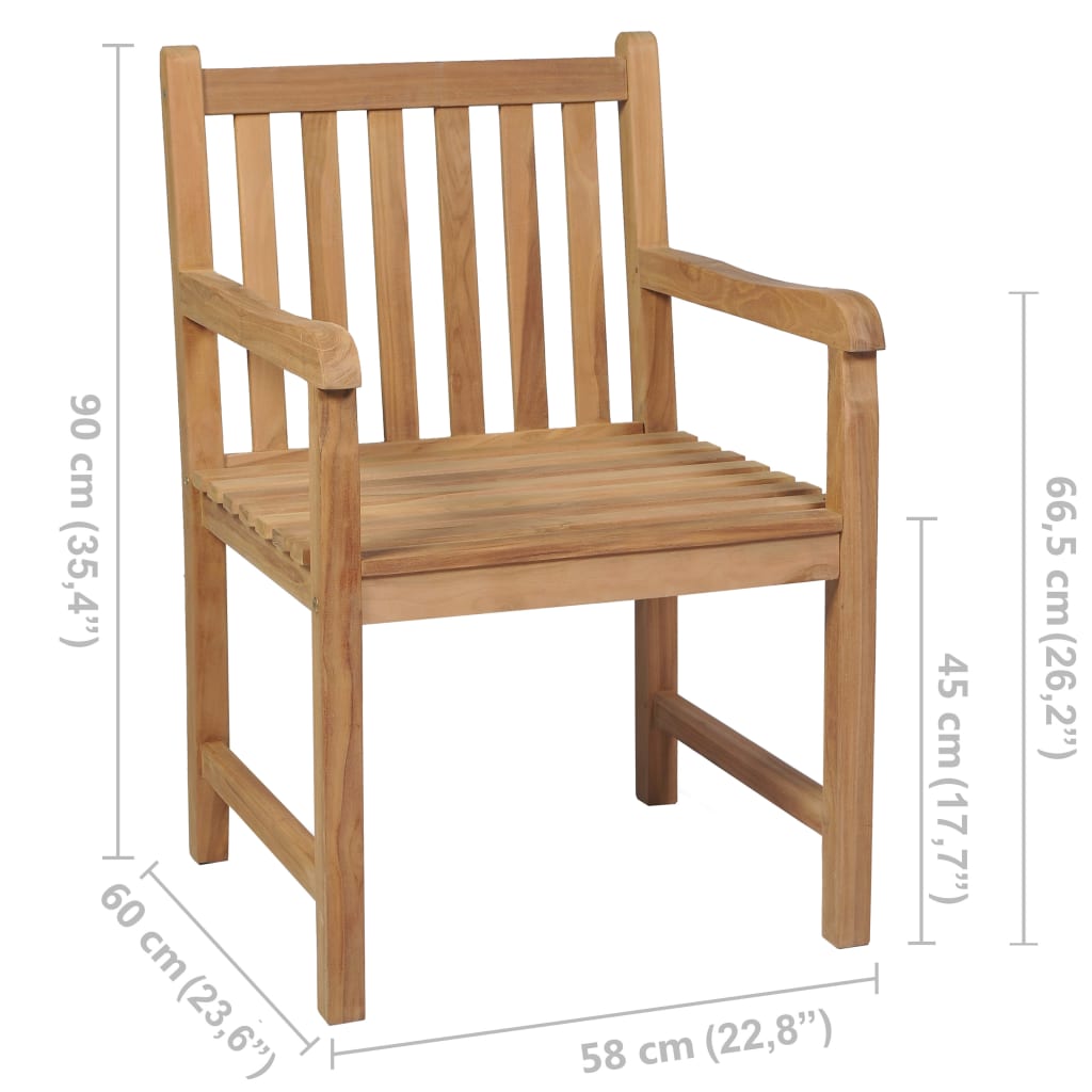 Outdoor Chair | Set of 4 | Brown