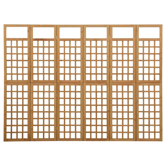 6-Panel Room Divider/Trellis Solid Fir Wood 95.5"x70.9"
