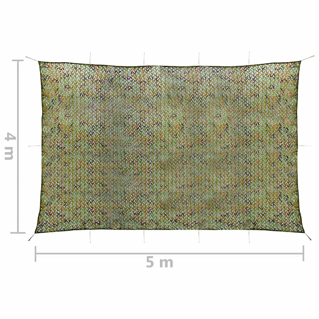 Camouflage Net with Storage Bag 4x5 m Green