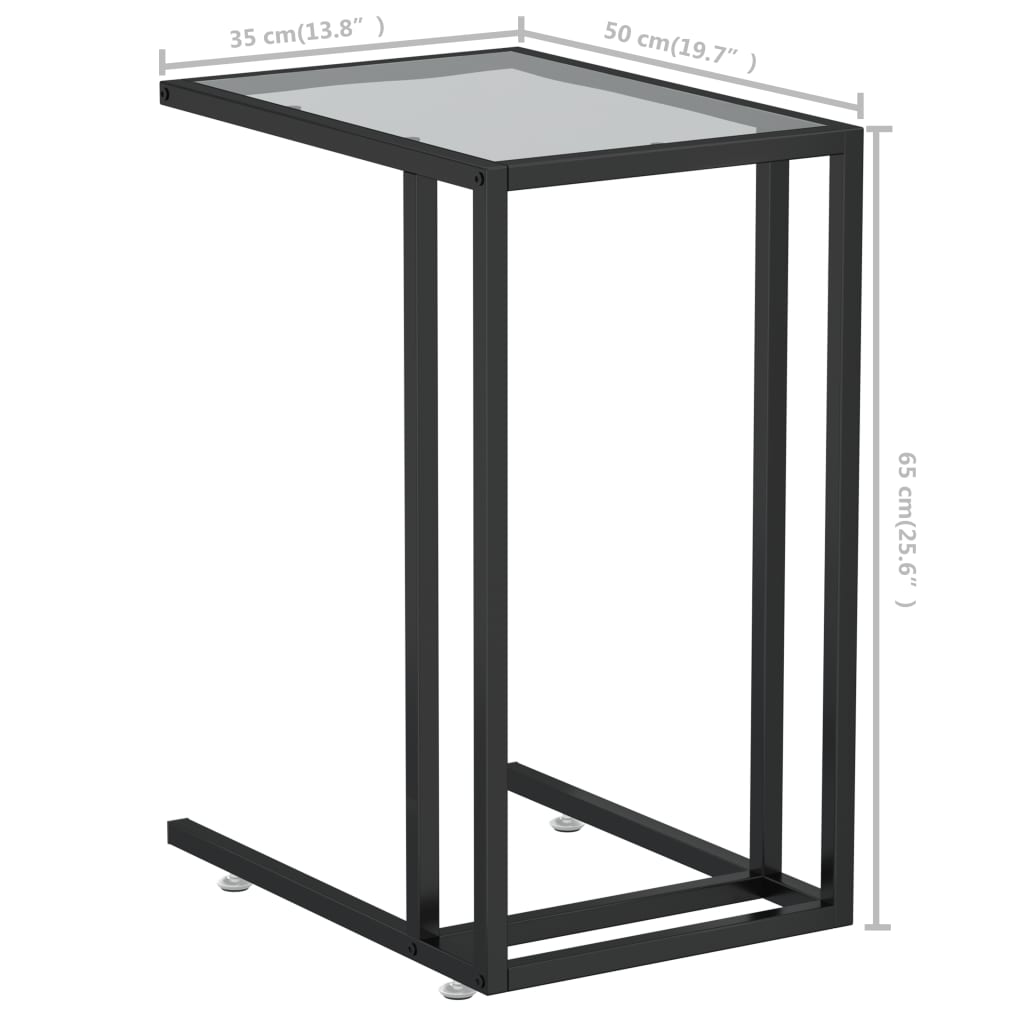 Side Table | Transparent and Black