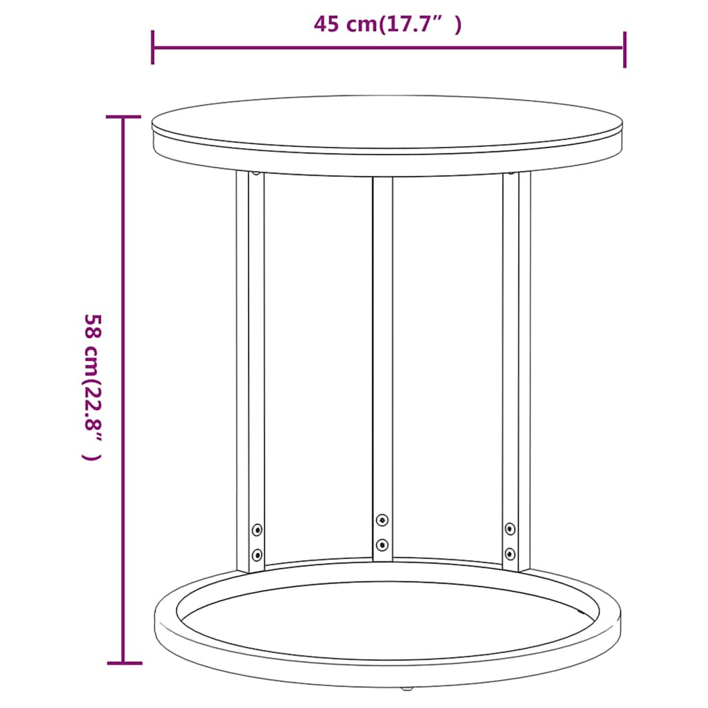 Side Table | Gold and White Marble | Tempered Glass, Powder-Coated Iron