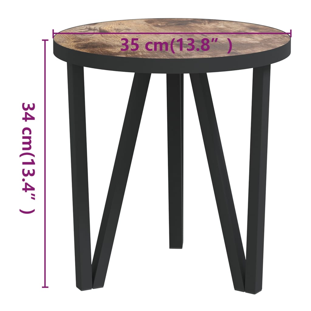 Tea Table | Black and Yellow | MDF and Powder-Coated Steel | Small