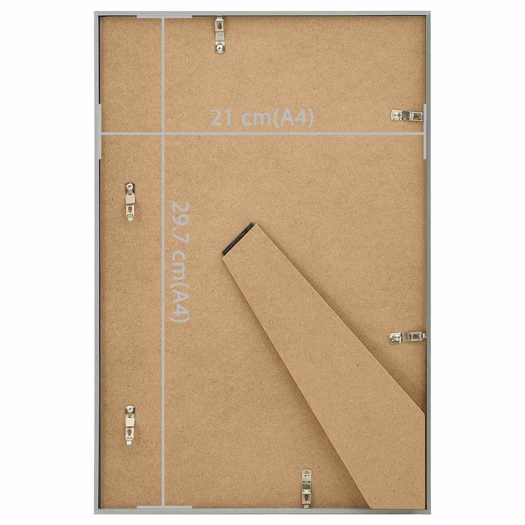 Photo Frame | Set of 3 | Silver | MDF, PS, PVC | 21 x 29.7 cm