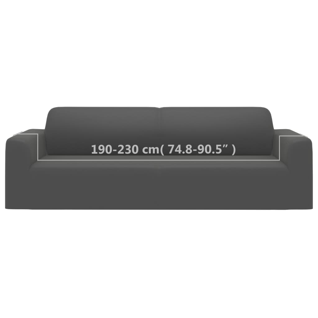 Couch Slipcover | Anthracite | 100% Polyester jersey | 3-seater