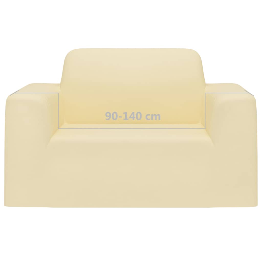 Couch Slipcover | Cream | Polyester jersey | One size fits most armchairs