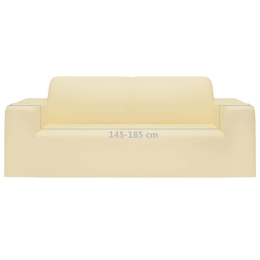 Couch Slipcover | Cream | Polyester Jersey | 145-185 cm