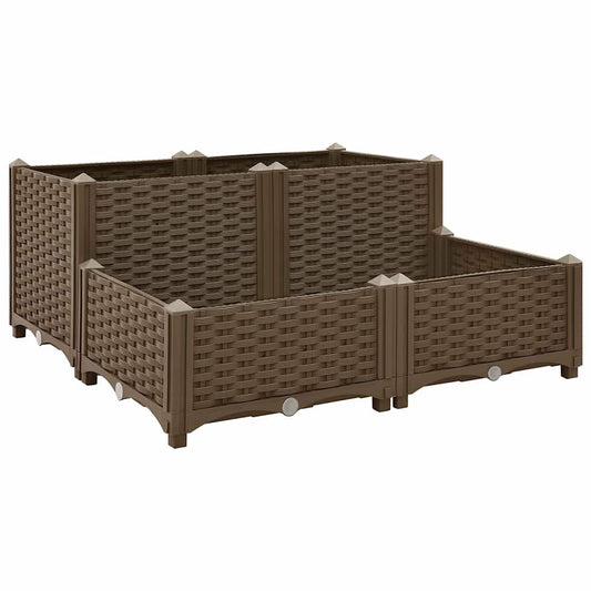 316523 vidaXL Raised Bed 80x80x38 cm Polypropylene