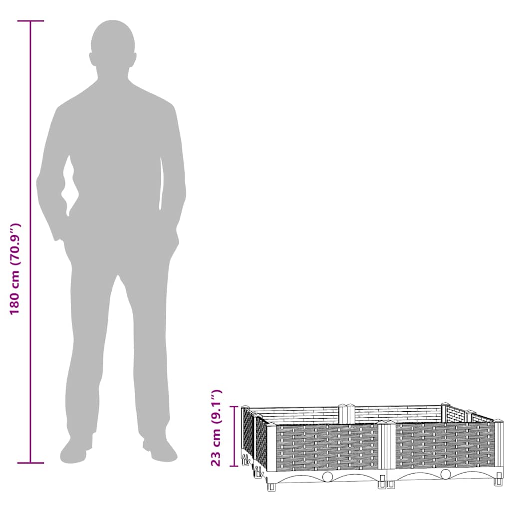 Raised Bed | Black | Polypropylene | Medium | Durable | Planter Box