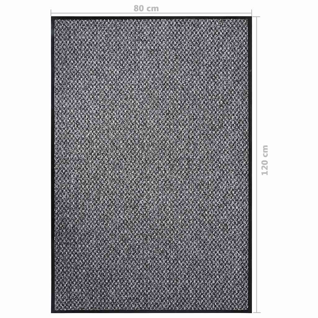 Doormat | Grey | 100% Polypropylene, Vinyl | 80x120 cm | Non-slip