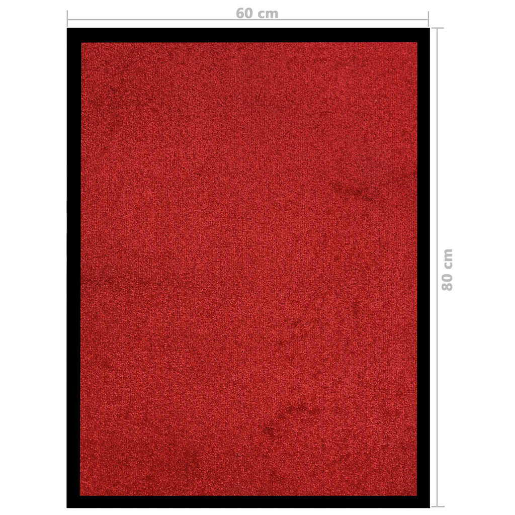 Doormat | Red | 100% Polypropylene twisted heatset, vinyl | 60x80 cm