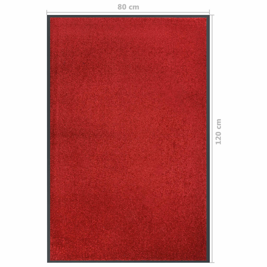 Doormat | Red | Polypropylene | 80x120 cm | Non-slip | Doormat