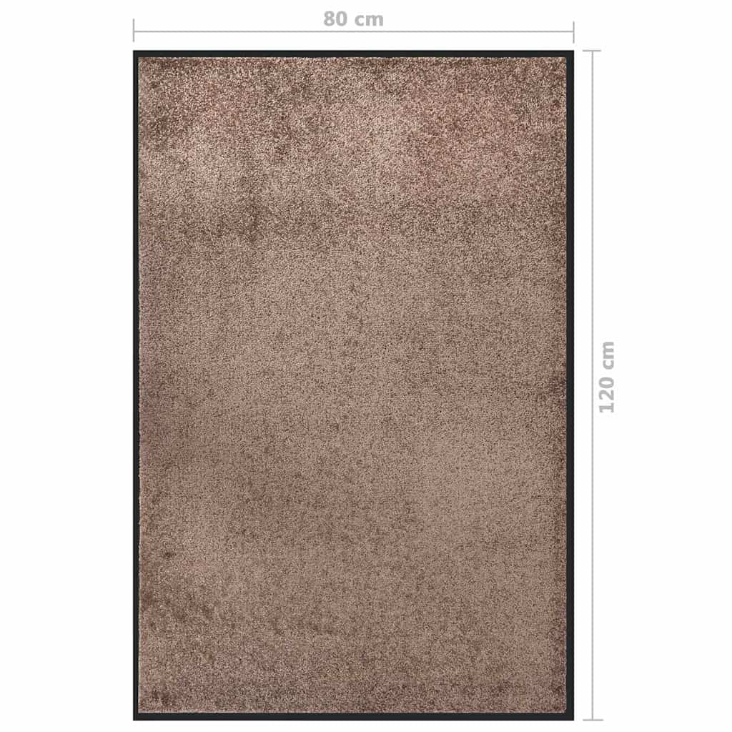 Doormat | Brown | Polypropylene twisted heatset, Vinyl | 80 x 120 cm