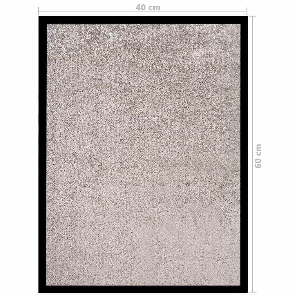 Doormat | Grey | 100% Polypropylene, Vinyl | Medium | Non-slip | Doormat