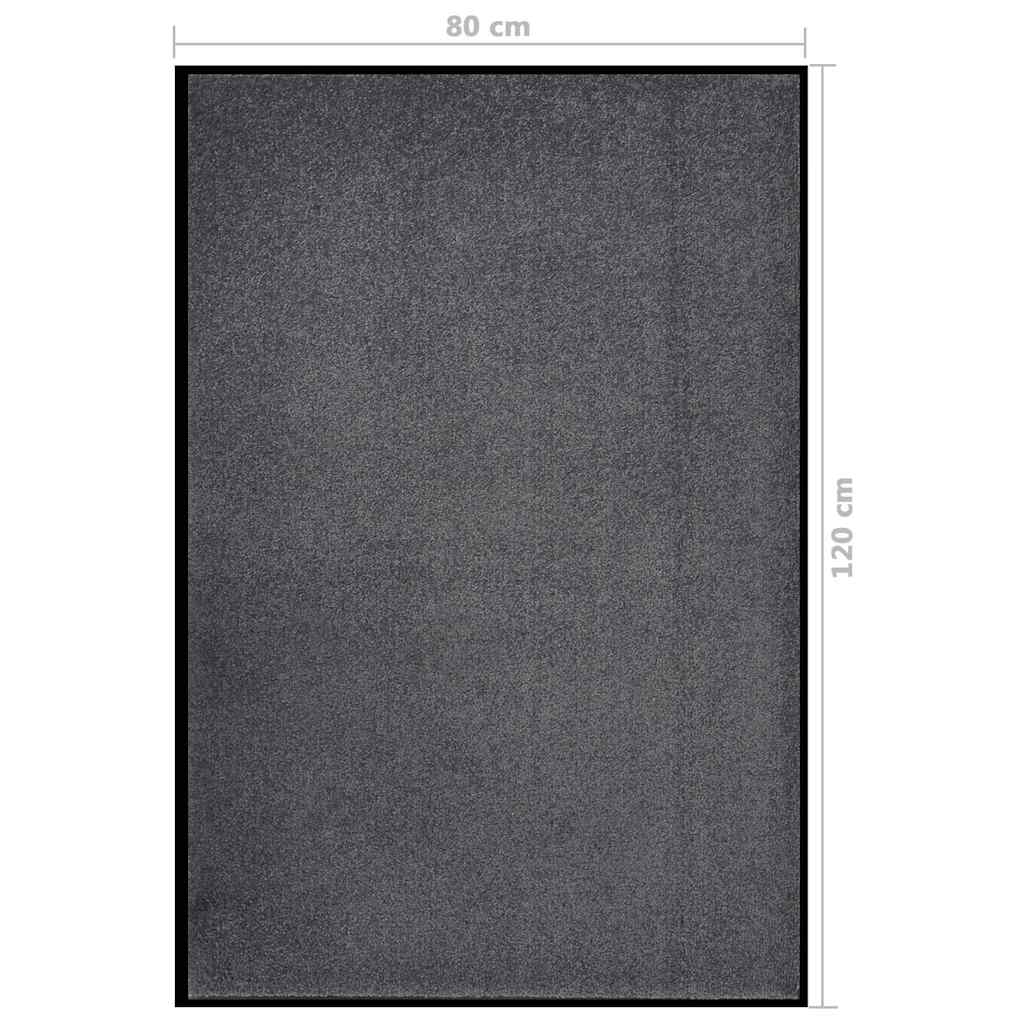 Doormat | Anthracite | 100% Polypropylene | 80 x 120 cm | Non-slip