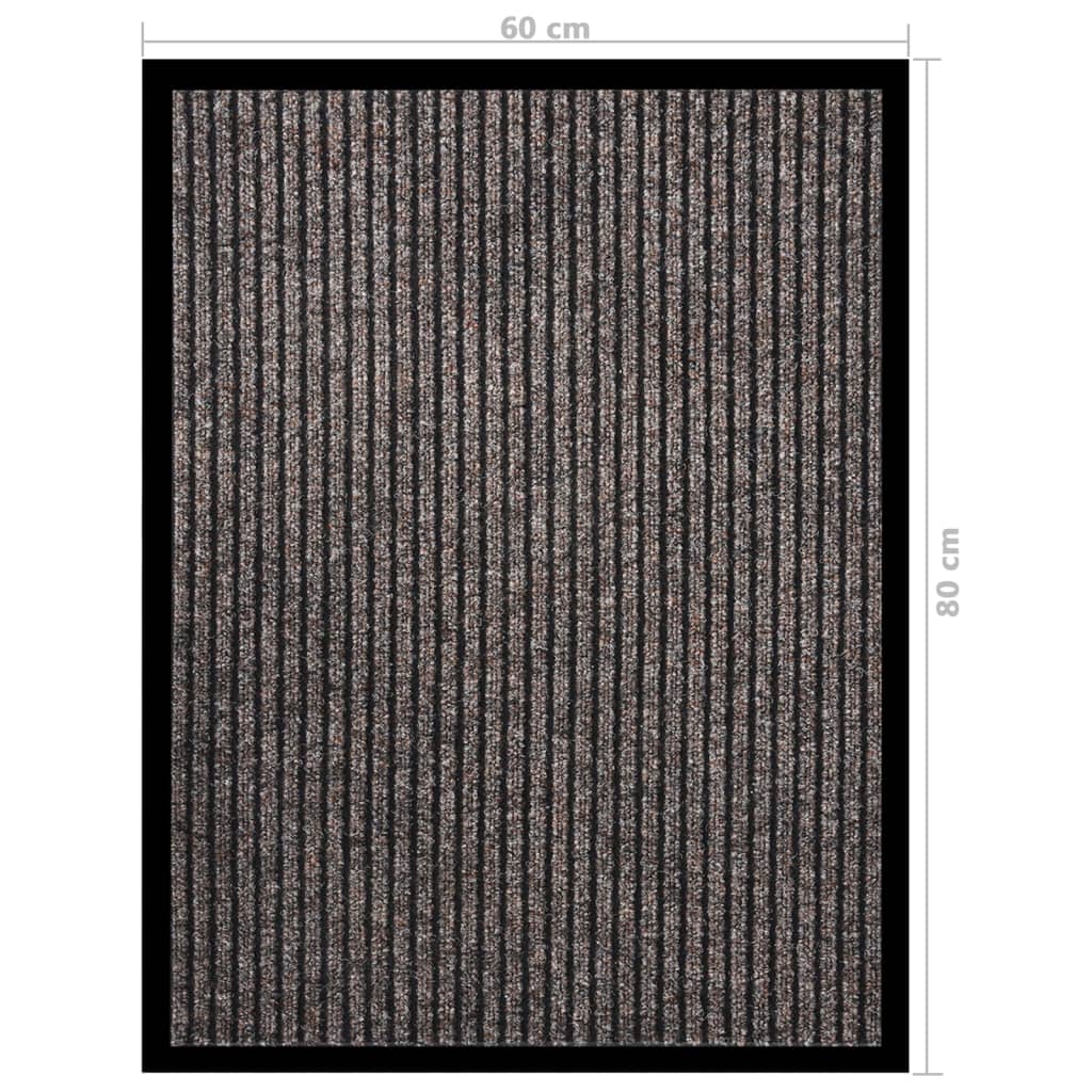 Doormat | Striped beige | Polypropylene, vinyl | 60x80 cm | Doormat