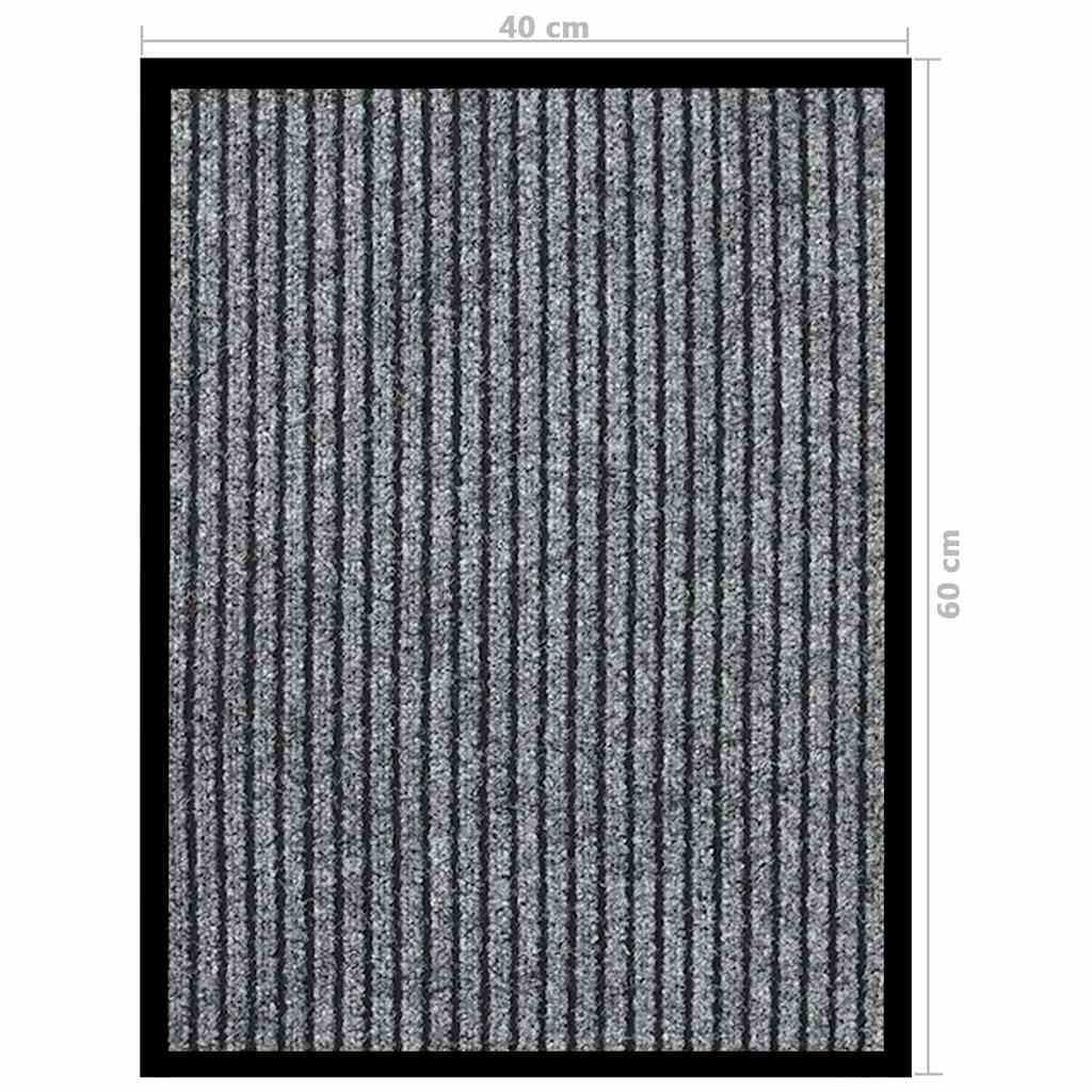 Doormat | Striped grey | Polypropylene | 40x60 cm | Non-slip | Doormat