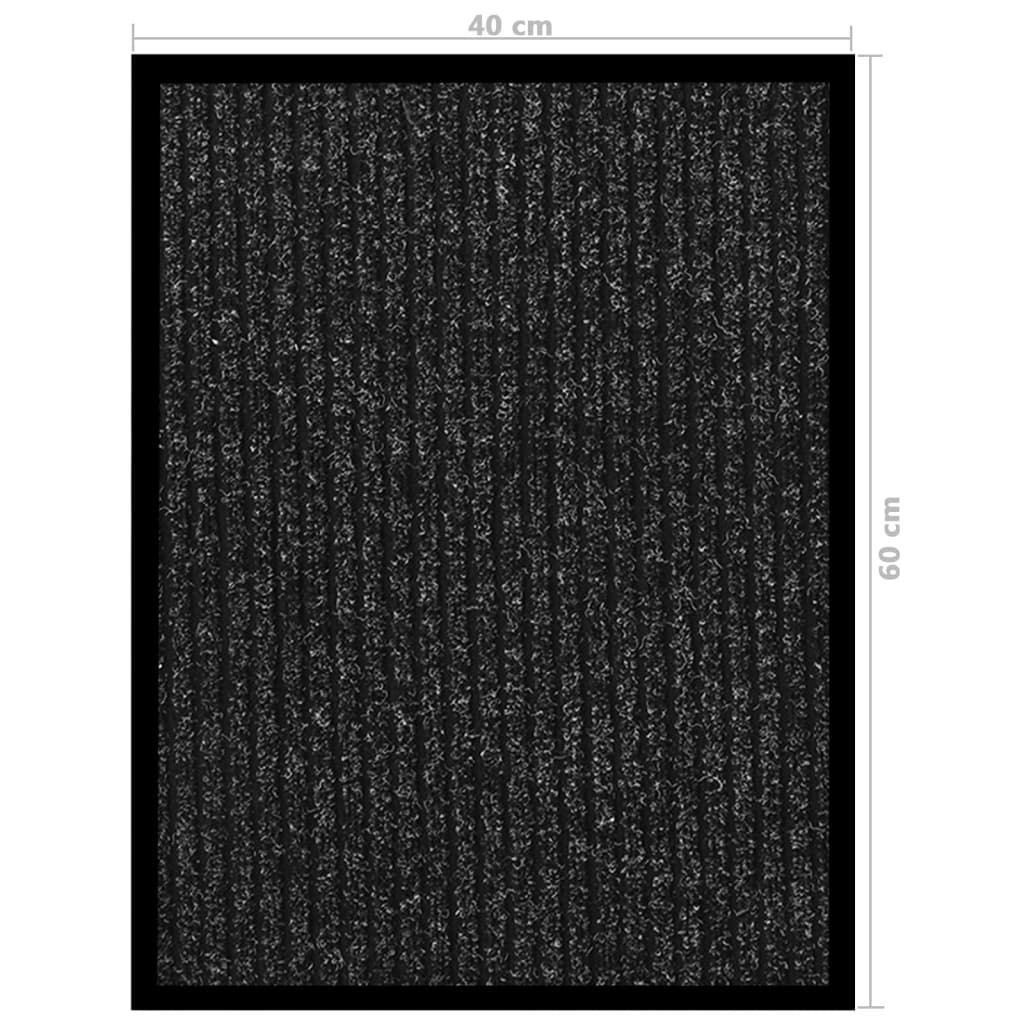 Doormat | Striped Anthracite | 100% Polypropylene, Vinyl | Medium