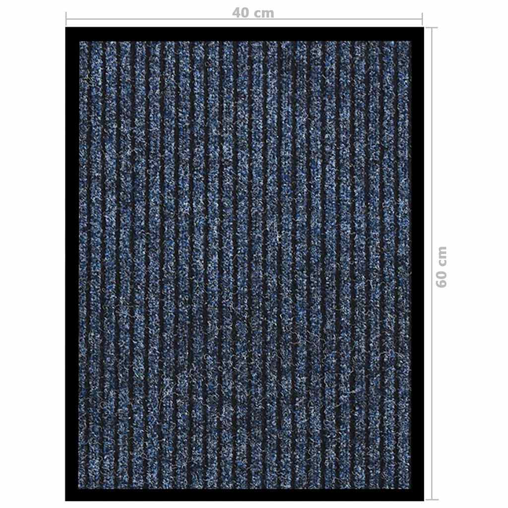 Doormat | Striped Blue | Polypropylene | 40 x 60 cm | Non-slip | Doormat