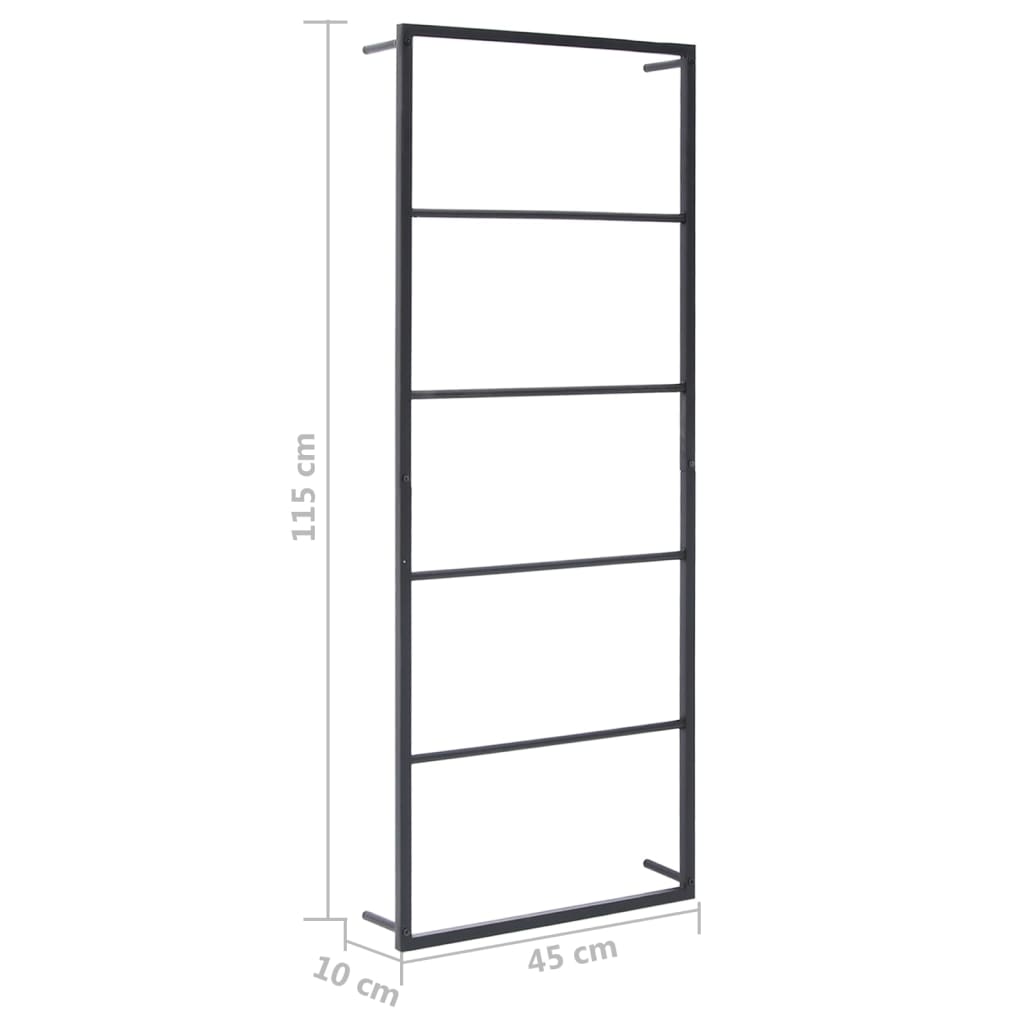 Towel Rack | Black | Steel | Standard | Towel Rack | Rectangular