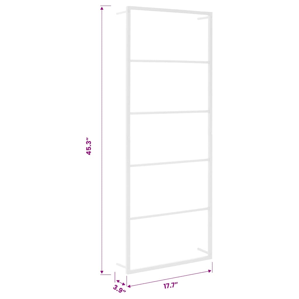 Towel Rack | White | Steel | 115 cm high, 45 cm wide | Towel Rack