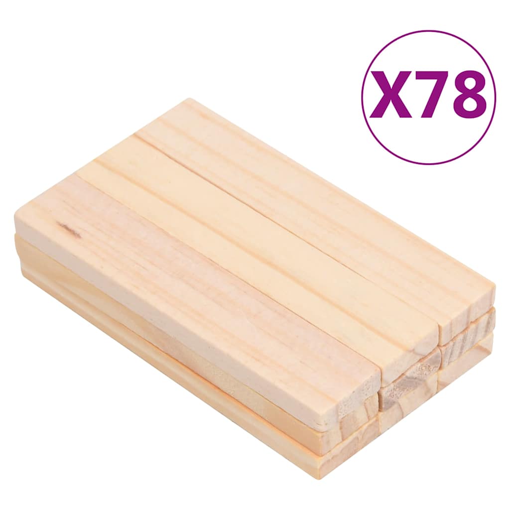 150 Piece Wooden Building Block Set Solid Pinewood Painted