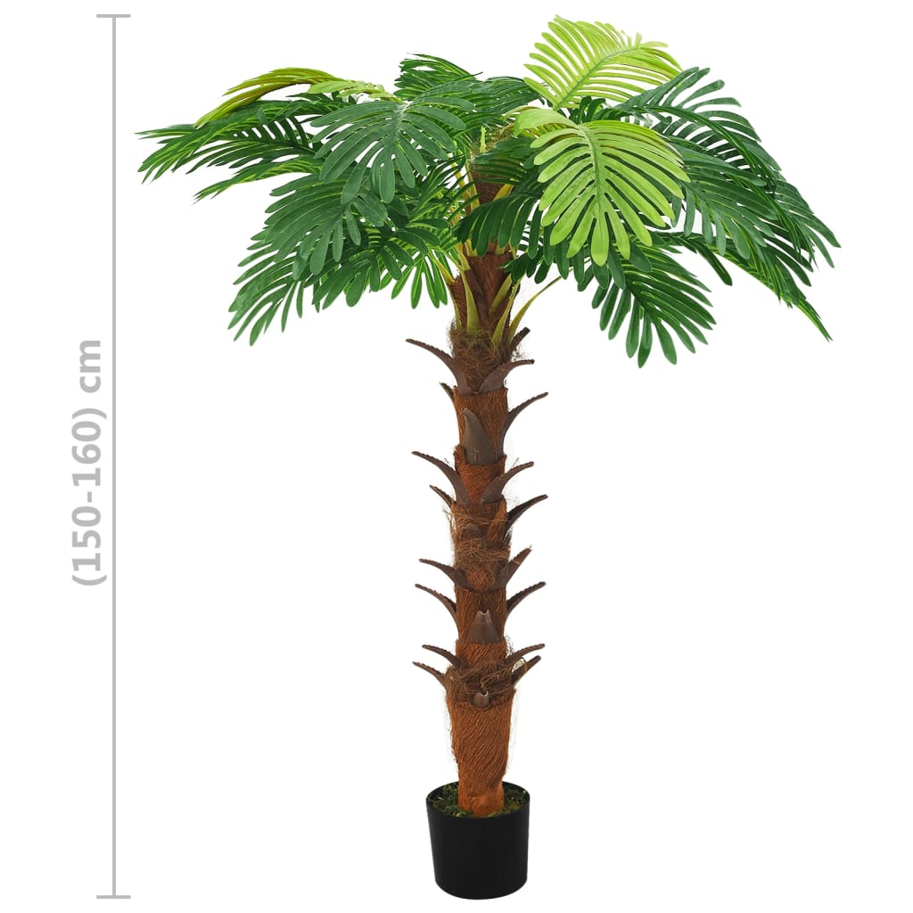 Artificial Cycas Palm | Green | Plastic, Solid wood | Large