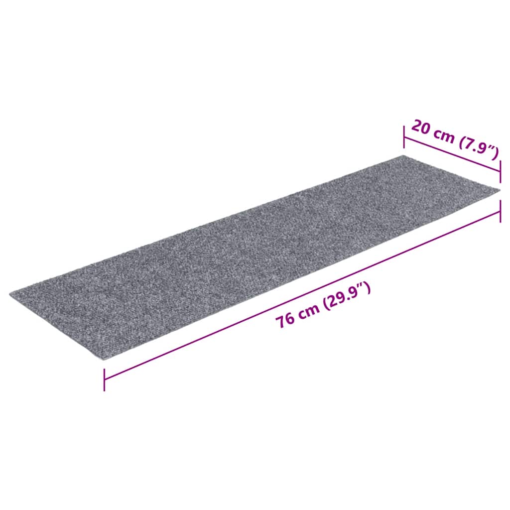Stair Mat | Set of 15 | Light grey