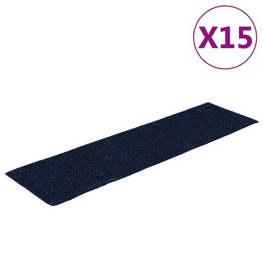 Stair Mat | Set of 15 | Blue | Needle-punched fabric (100% polypropylene)
