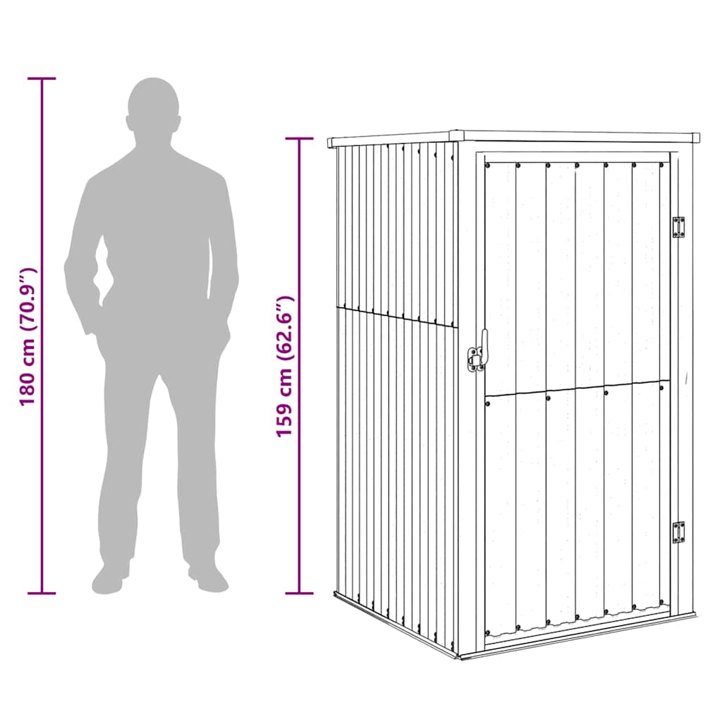Tool Shed | Grey | Galvanised steel, metal, plastic | Medium