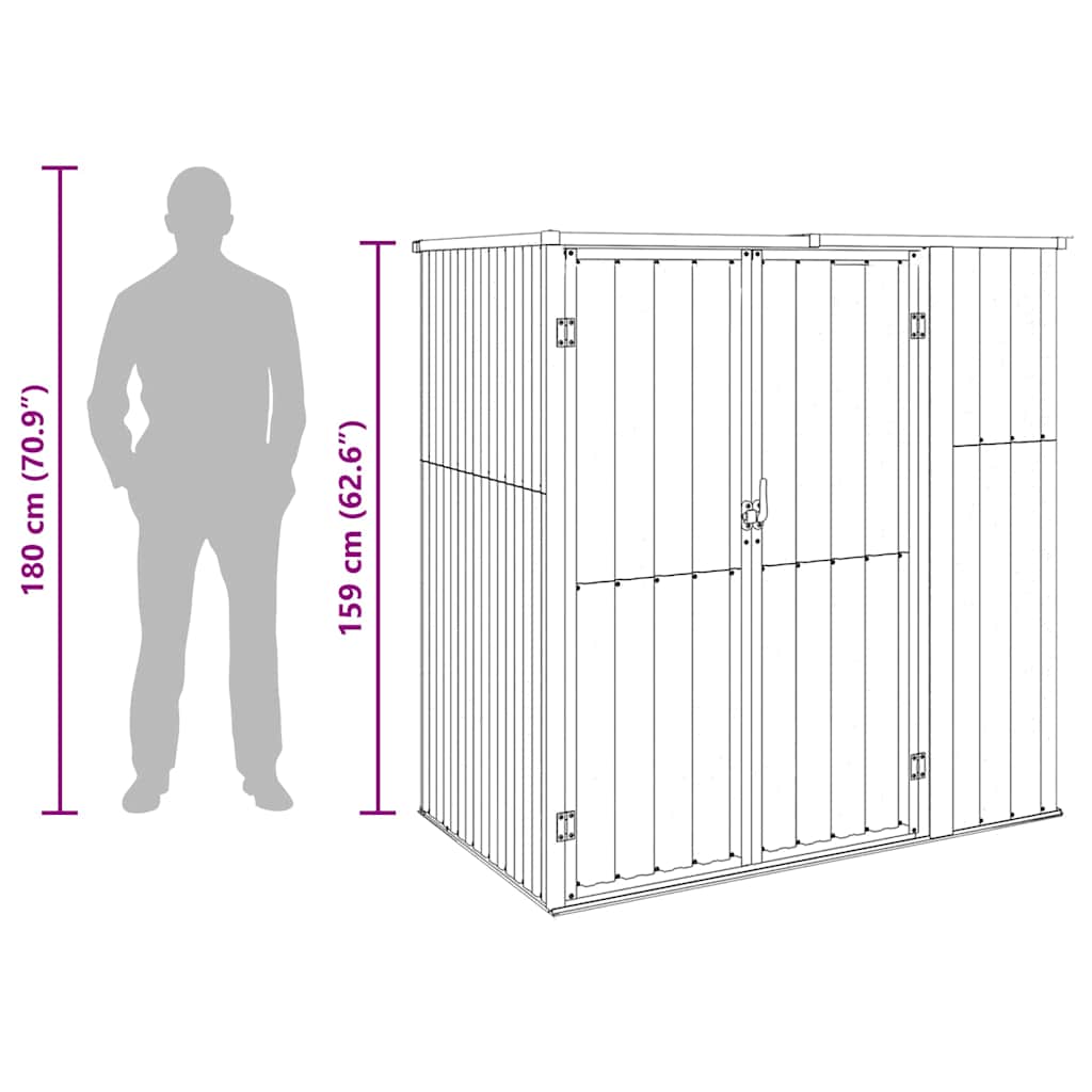 Tool Shed | Grey | Galvanised steel, metal, plastic