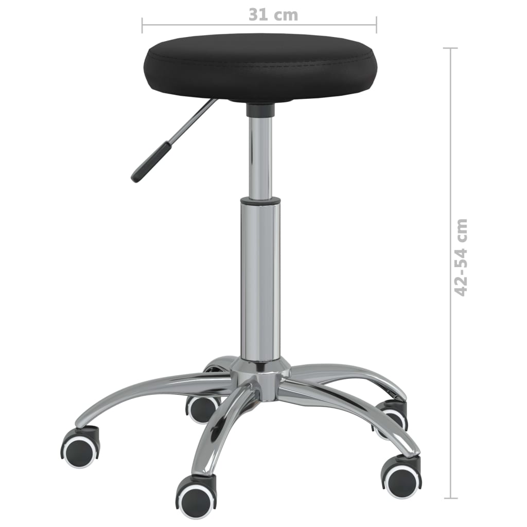Office Swivel Chair Black Faux Leather